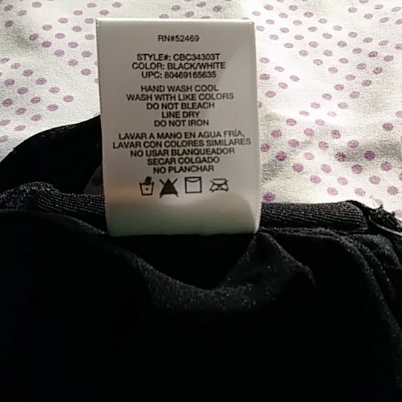 Catalina Bathing Suit Top Black/White M - Picture 7 of 7